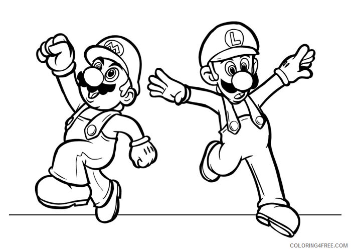 Super Mario Coloring Pages Games Mario and Luigi Printable 2021 1167 Coloring4free