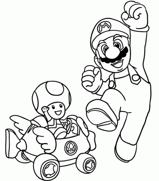 Super Mario Coloring Pages Games Print Mario Kart Printable 2021 1217 Coloring4free