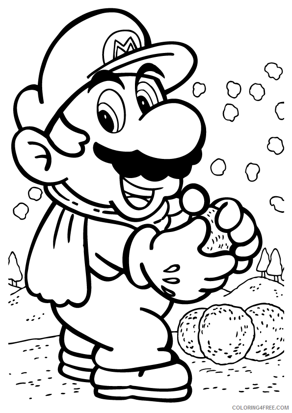 Super Mario Coloring Pages Games Print Mario Printable 2021 1216 Coloring4free