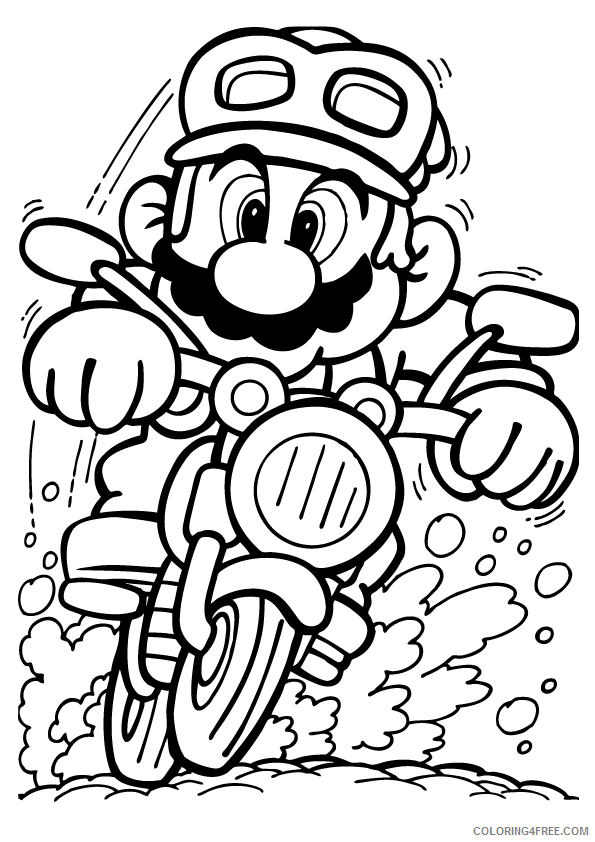 Super Mario Coloring Pages Games Printable Mario Kart to Printable 2021 1214 Coloring4free