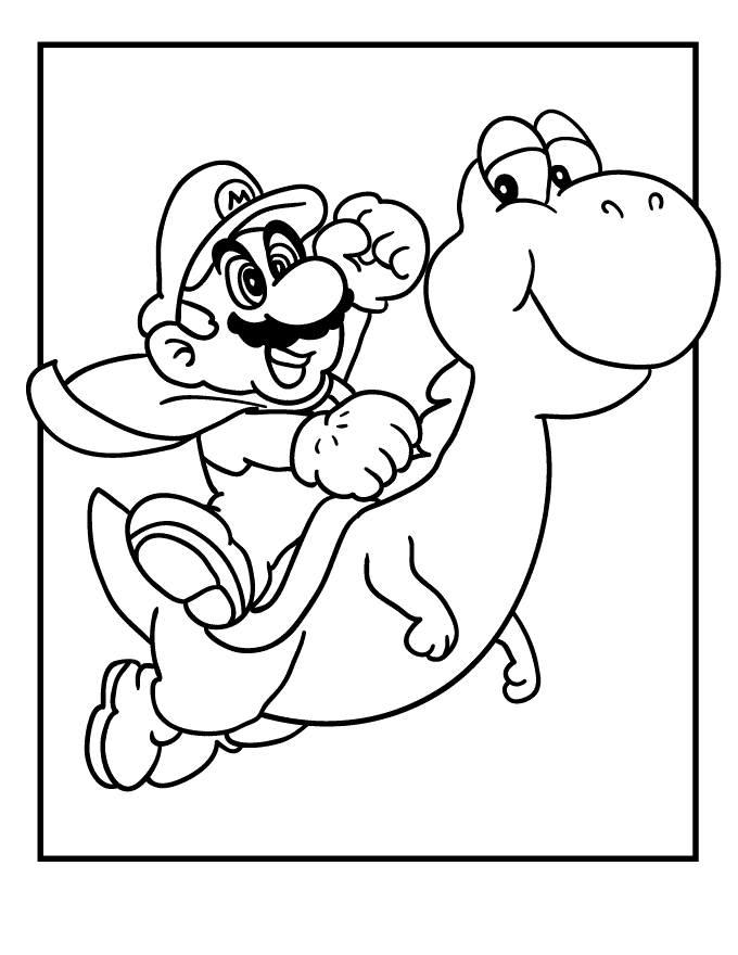 Super Mario Coloring Pages Games Yoshi Super Mario Printable 2021 1257 Coloring4free