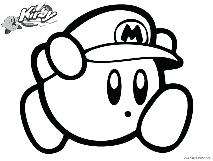 Super Mario Coloring Pages Games kirby mario Printable 2021 1140 Coloring4free