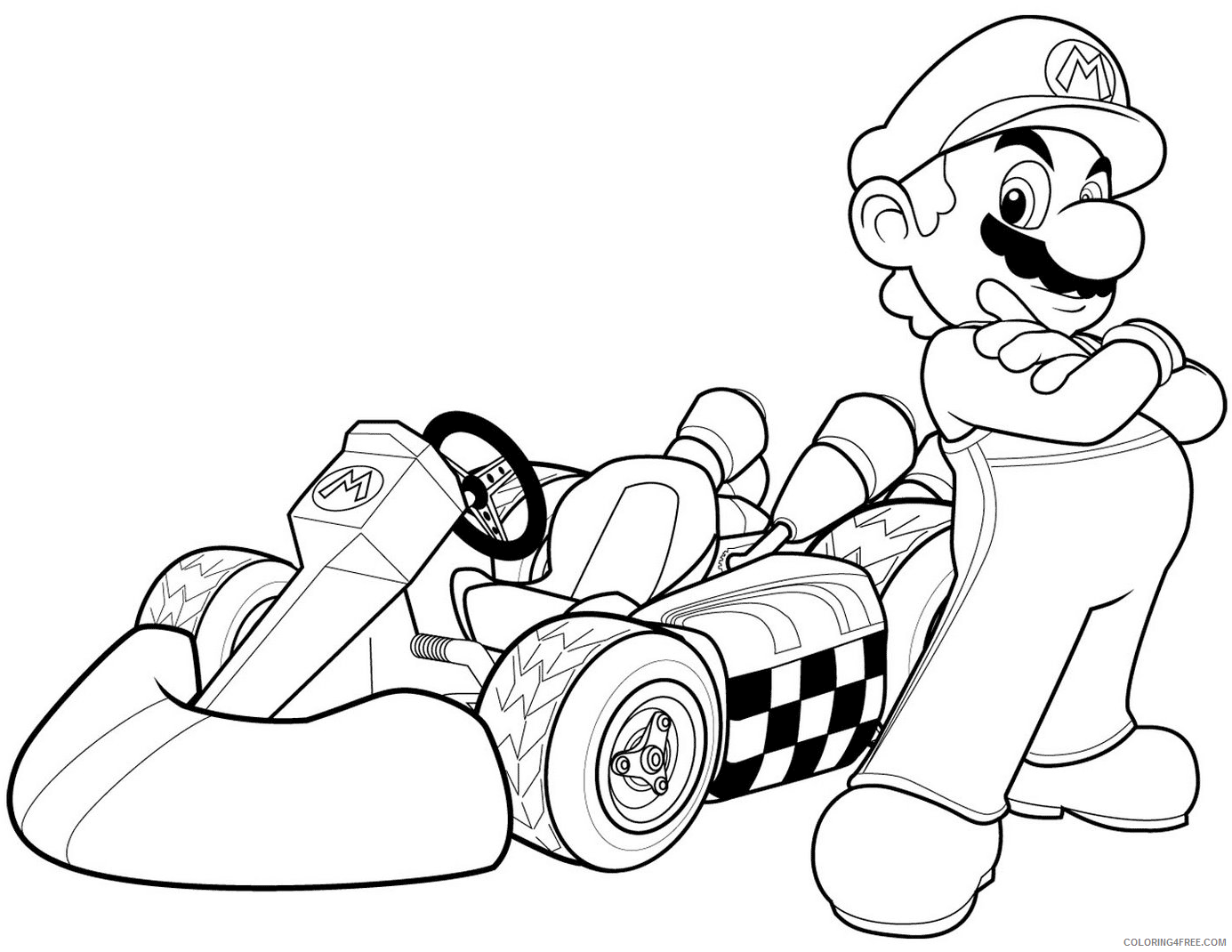 Super Mario Coloring Pages Games mario kart wii Printable 2021 1146 Coloring4free