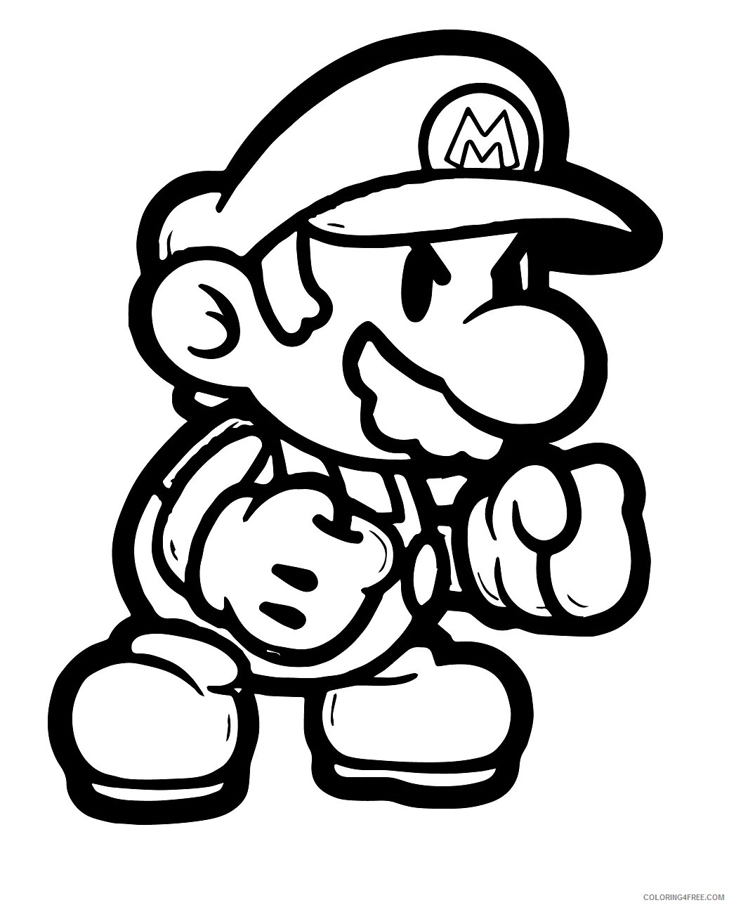 Super Mario Coloring Pages Games super mario boxing Printable 2021 1144 Coloring4free