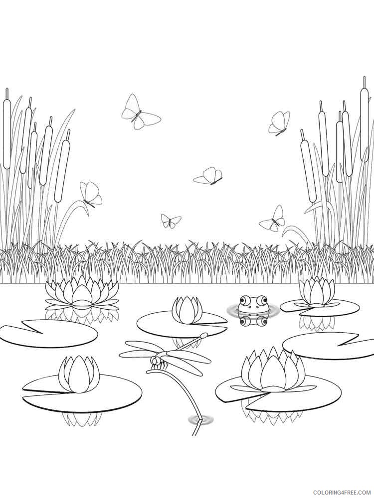 Swamp Coloring Pages Nature swamp 13 Printable 2021 745 Coloring4free