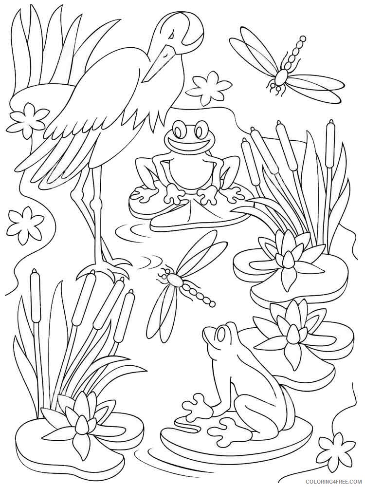 Swamp Coloring Pages Nature swamp 15 Printable 2021 746 Coloring4free