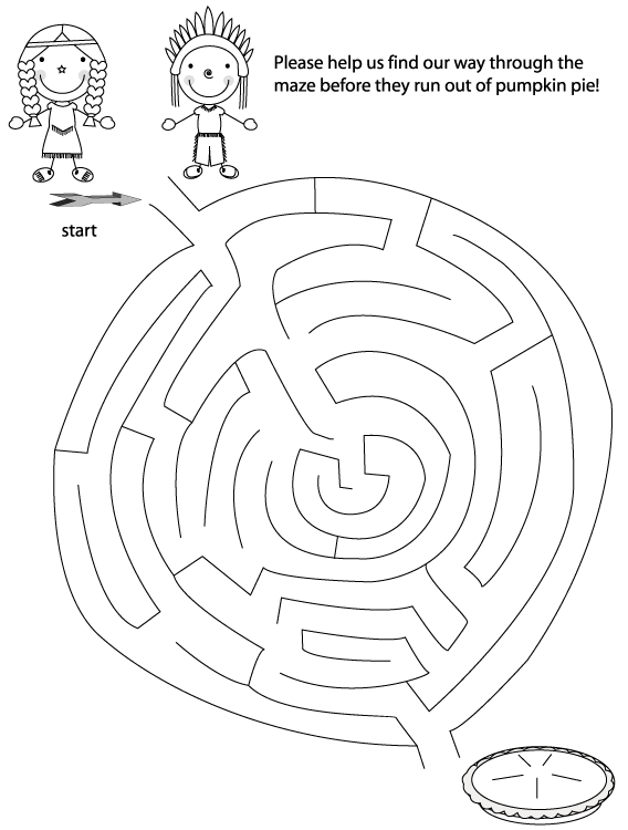 Thanksgiving Coloring Pages Holiday Thanksgiving Maze Game Printable 2021 0930 Coloring4free