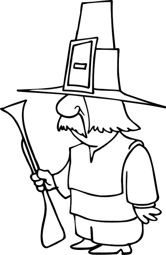 Thanksgiving Coloring Pages Holiday thanksgiving man Printable 2021 0929 Coloring4free