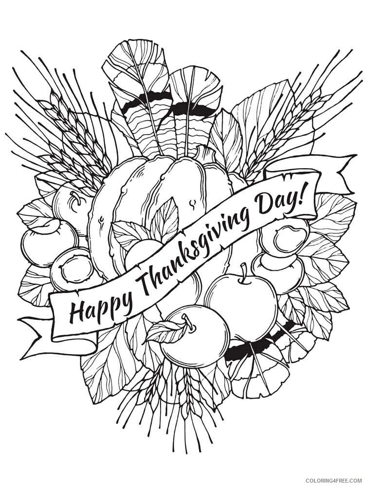 Thanksgiving Day Coloring Pages Holiday thanksgiving day 4 Printable 2021 0940 Coloring4free