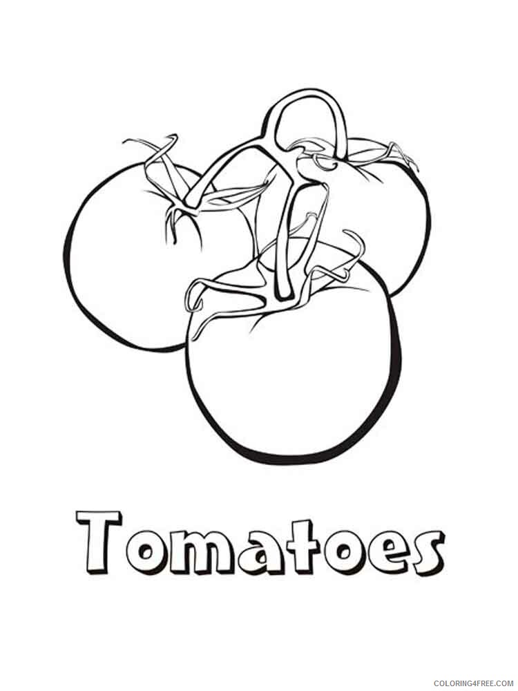 Tomato Coloring Pages Vegetables Food Vegetables Tomato 9 Printable 2021 769 Coloring4free