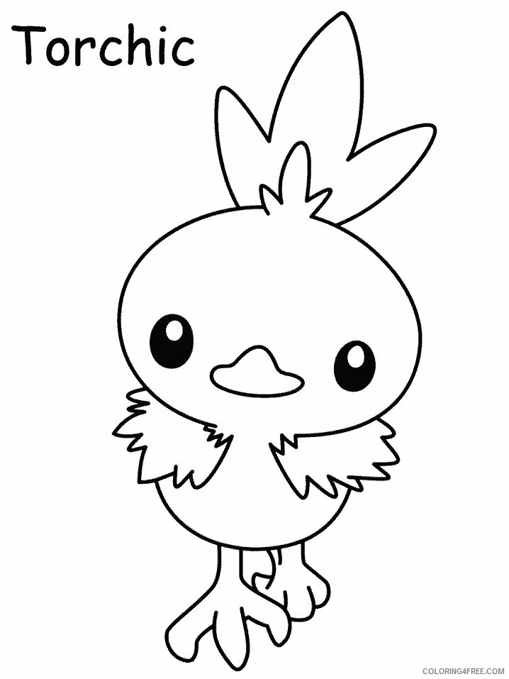 Torchic Pokemon Characters Printable Coloring Pages 102 2021 093 Coloring4free