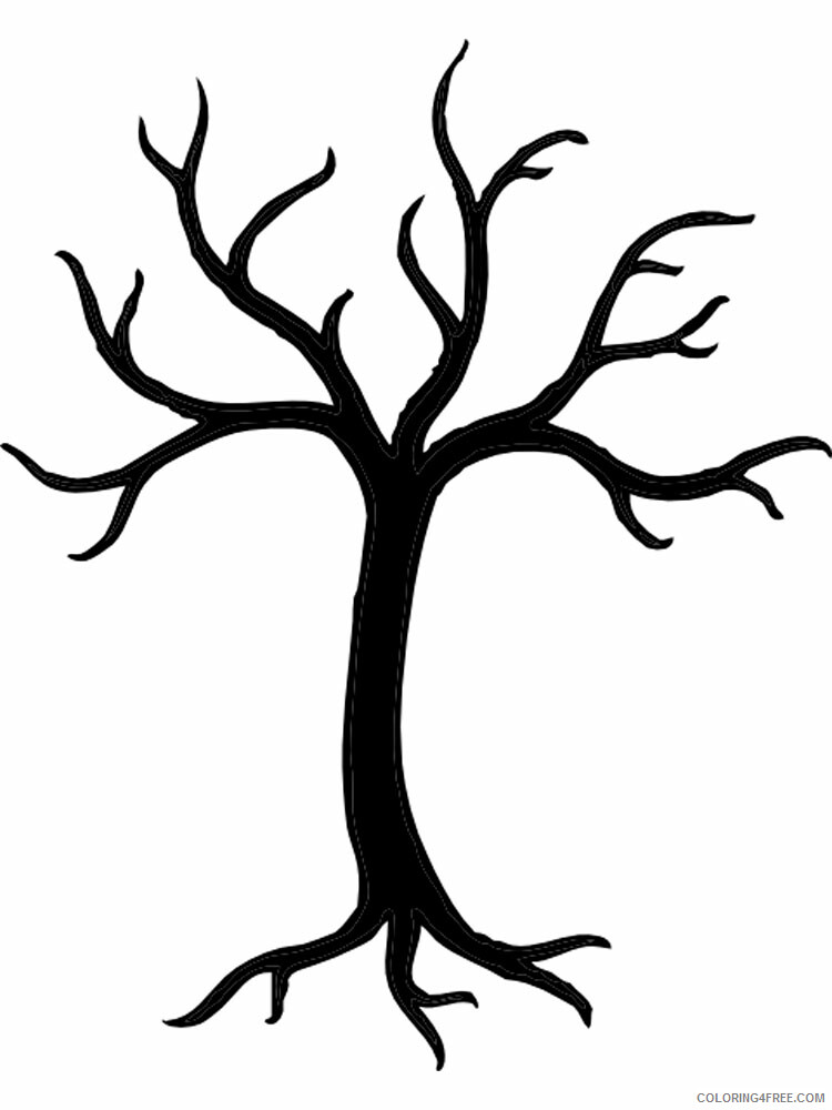 Tree Stencils Coloring Pages Tree Nature tree stencils 17 Printable 2021 711 Coloring4free