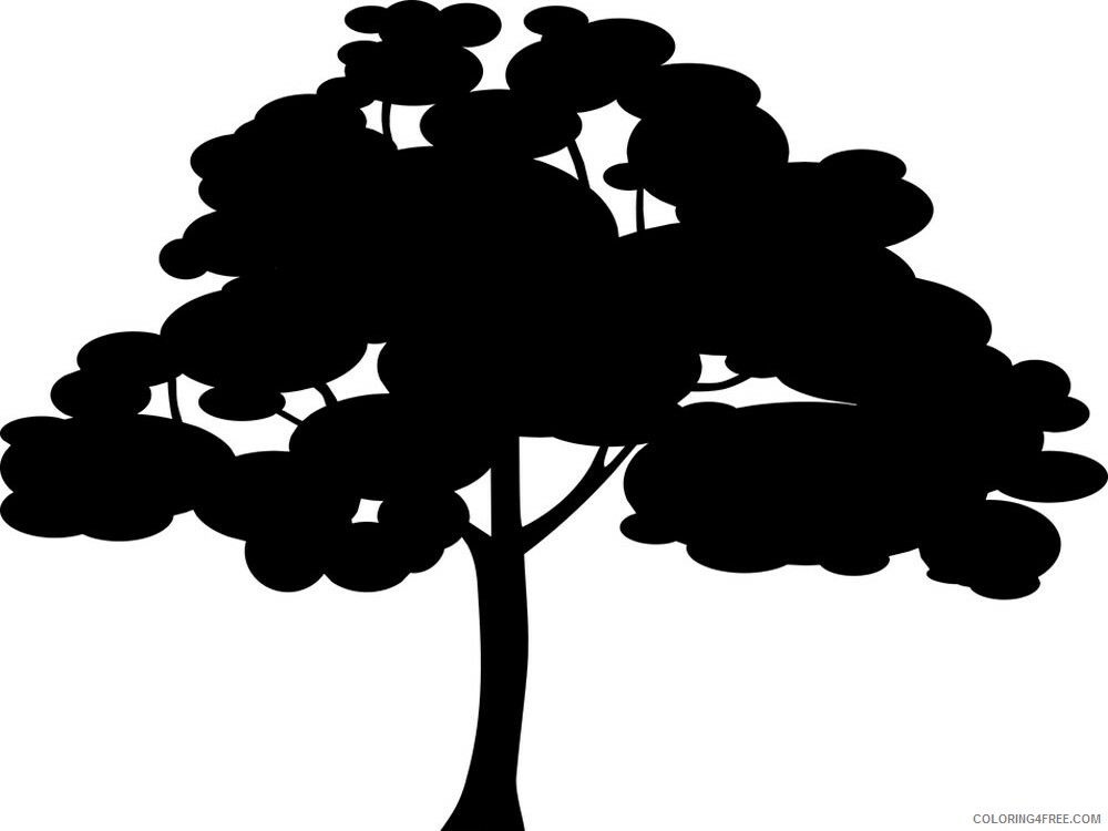 Tree Stencils Coloring Pages Tree Nature tree stencils 23 Printable 2021 715 Coloring4free