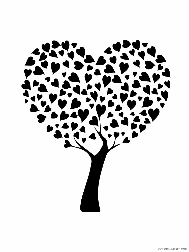 Tree Stencils Coloring Pages Tree Nature tree stencils 7 Printable 2021 718 Coloring4free