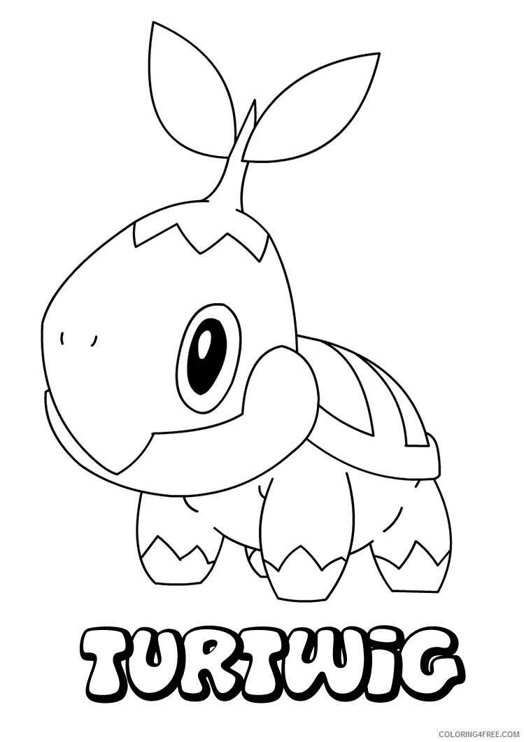 Turtwig Pokemon Characters Printable Coloring Pages Pokemon To Print 2021 099 Coloring4free