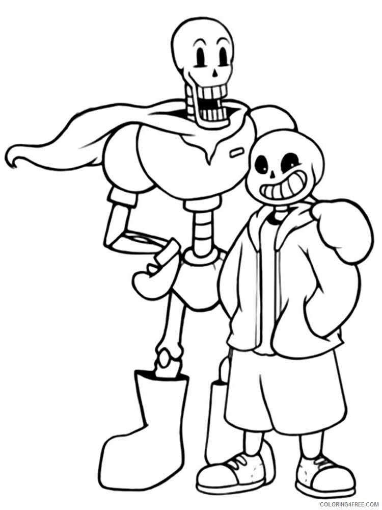 Undertale Coloring Pages Games Undertale 8 Printable 2021 1281 Coloring4free