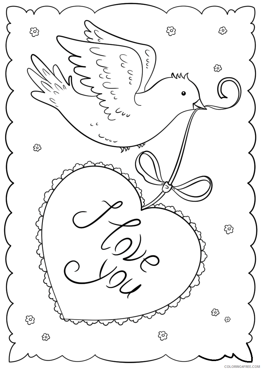 Valentines Day Coloring Pages Holiday 1576490295_st valentines day card 18 Printable 2021 0945 Coloring4free