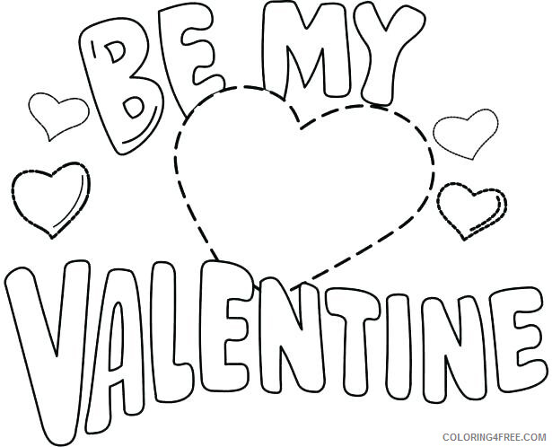 Valentines Day Coloring Pages Holiday Be My Valentine February Printable 2021 0954 Coloring4free