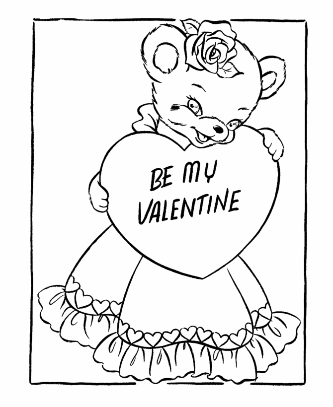 Valentines Day Coloring Pages Holiday Be My Valentine Printable 2021 0952 Coloring4free