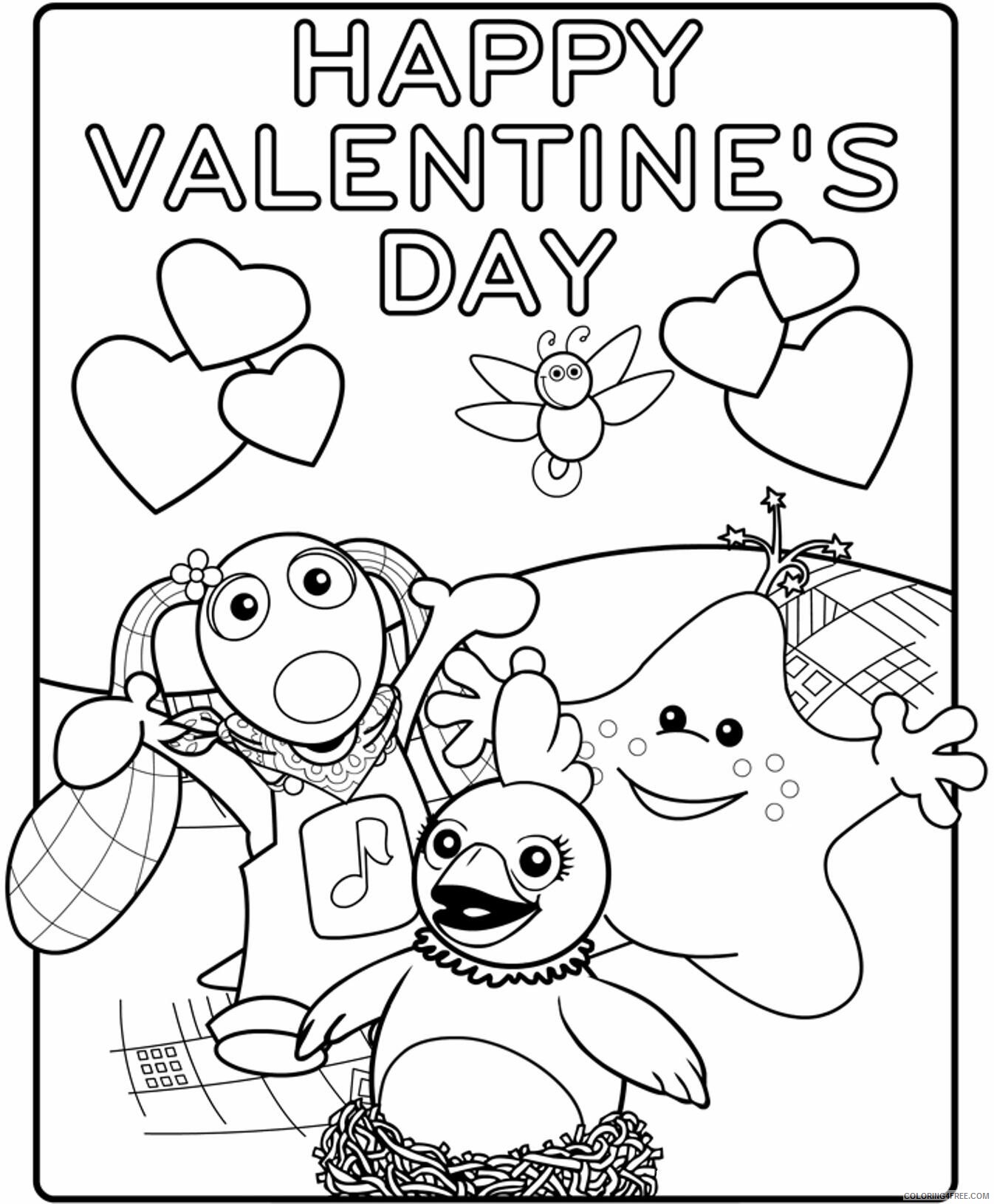 Valentines Day Coloring Pages Holiday Happy Valentines Day Card Printable 2021 0967 Coloring4free