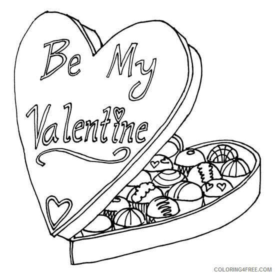 Valentines Day Coloring Pages Holiday Valentine Box February Printable 2021 0989 Coloring4free