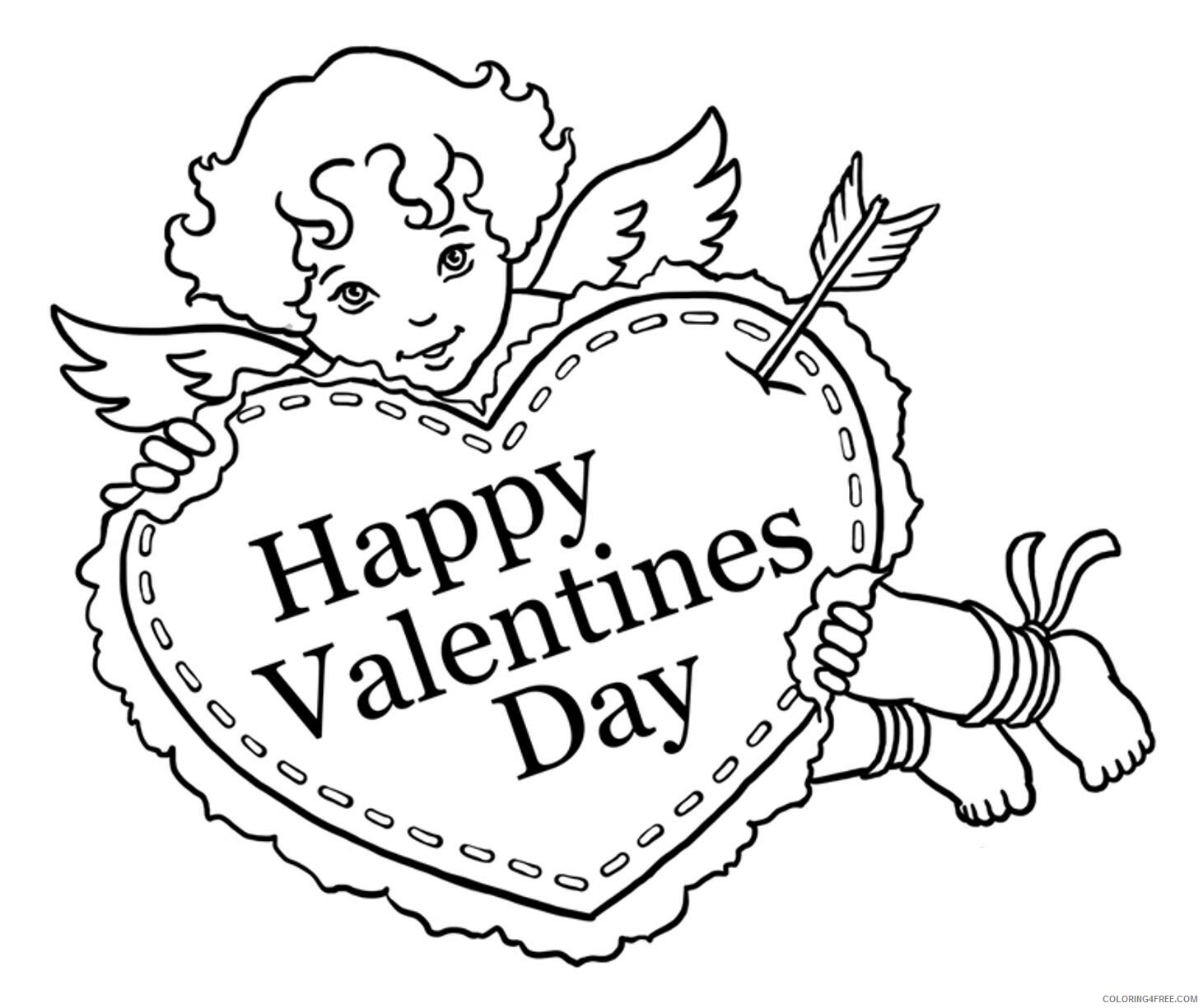 Valentines Day Coloring Pages Holiday Valentine Cupid Printable 2021 0994 Coloring4free