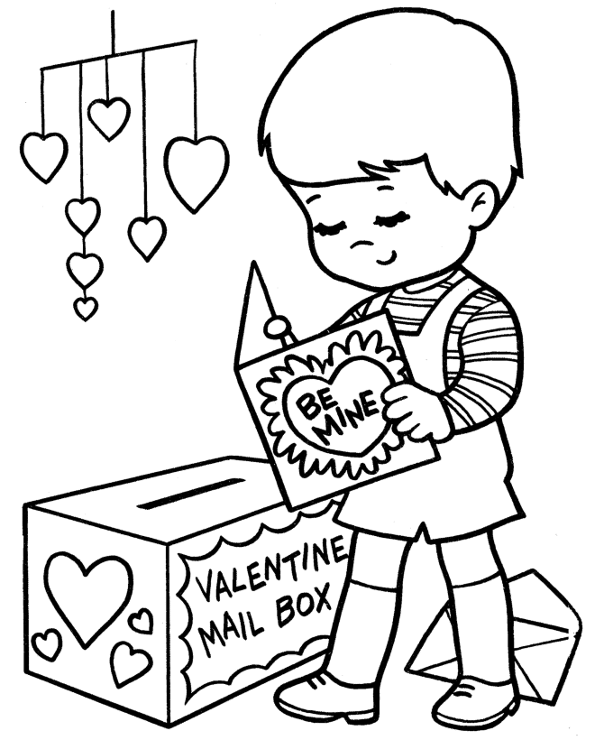 Valentines Day Coloring Pages Holiday Valentine Little Boy Printable 2021 0998 Coloring4free