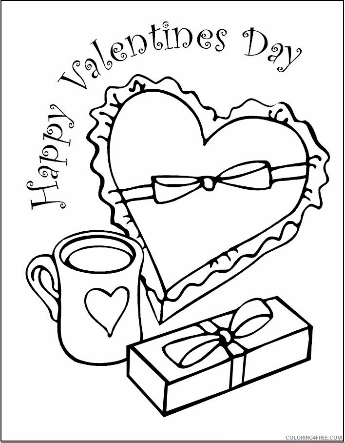 Valentines Day Coloring Pages Holiday Valentine To Print For Free Printable 2021 1000 Coloring4free