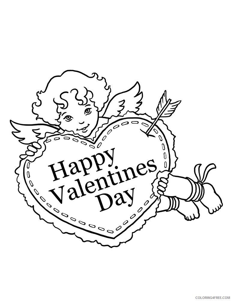 Valentines Day Coloring Pages Holiday Valentines Printable 2021 1004 Coloring4free
