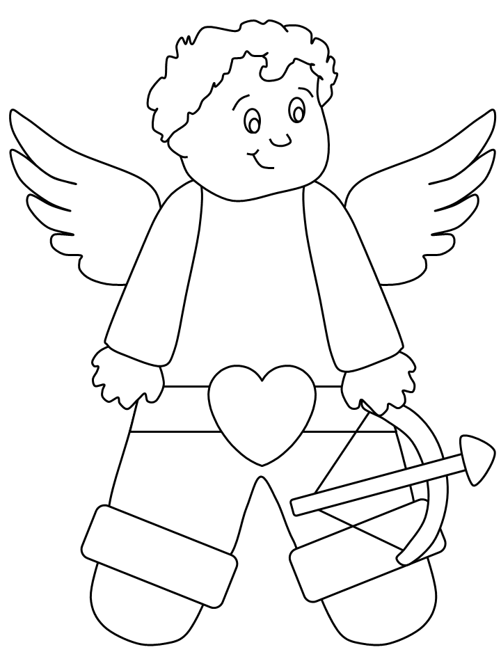 Valentines Day Coloring Pages Holiday cupid Printable 2021 0958 Coloring4free