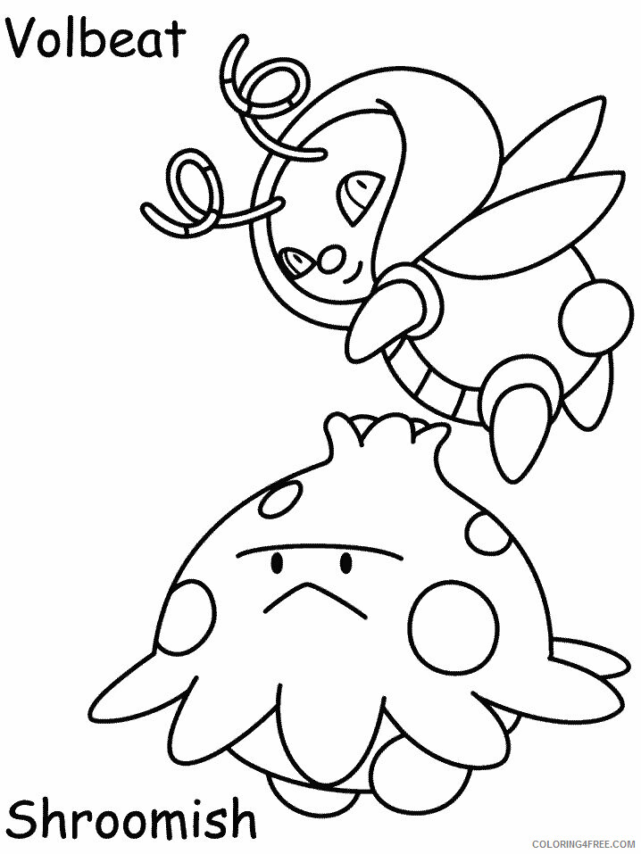 Volbeat Pokemon Characters Printable Coloring Pages 106 2021 101 Coloring4free