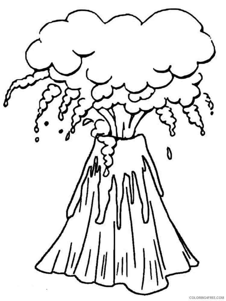 Volcano Coloring Pages Nature Volcano 10 Printable 2021 760 Coloring4free