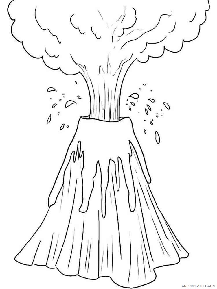 Volcano Coloring Pages Nature Volcano 11 Printable 2021 761 Coloring4free