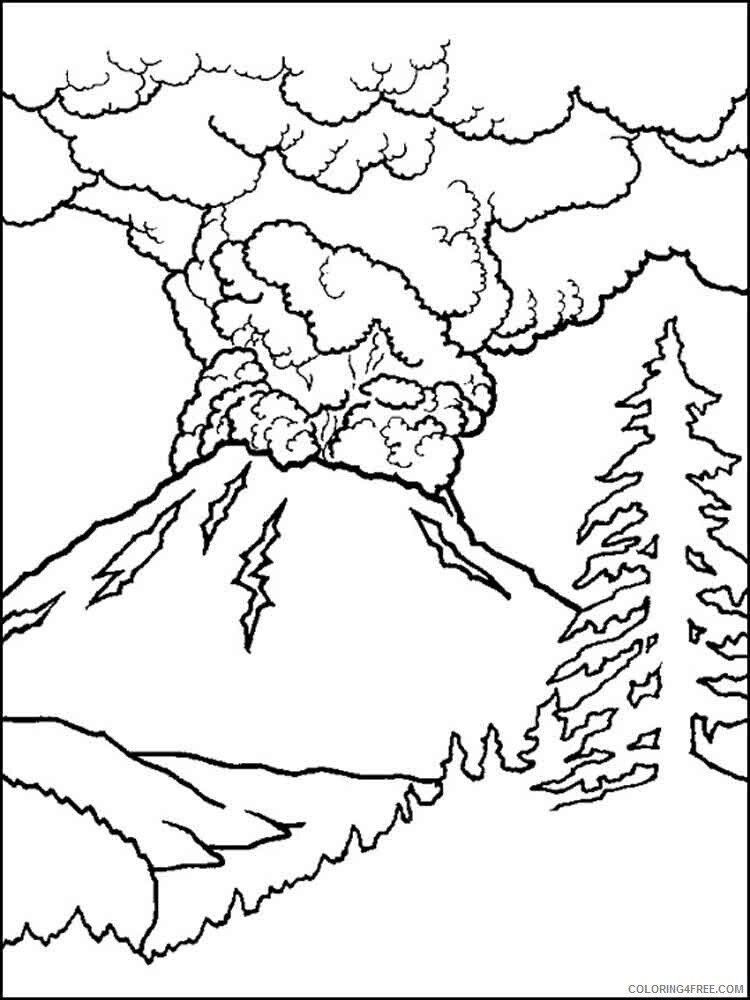 Volcano Coloring Pages Nature Volcano 15 Printable 2021 764 Coloring4free