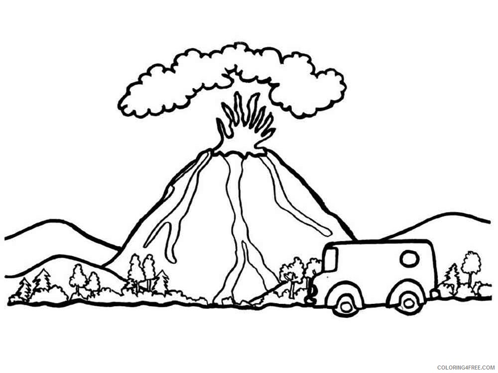 Volcano Coloring Pages Nature Volcano 2 Printable 2021 765 Coloring4free