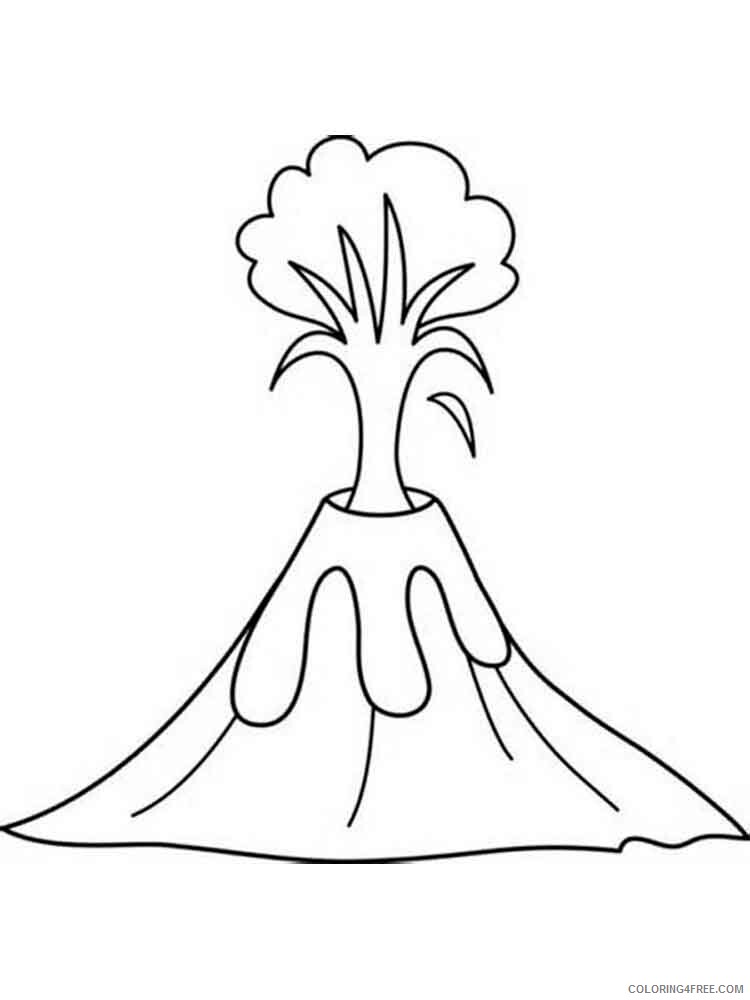Volcano Coloring Pages Nature Volcano 4 Printable 2021 767 Coloring4free