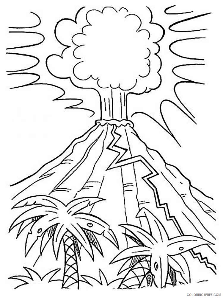Volcano Coloring Pages Nature Volcano 6 Printable 2021 769 Coloring4free