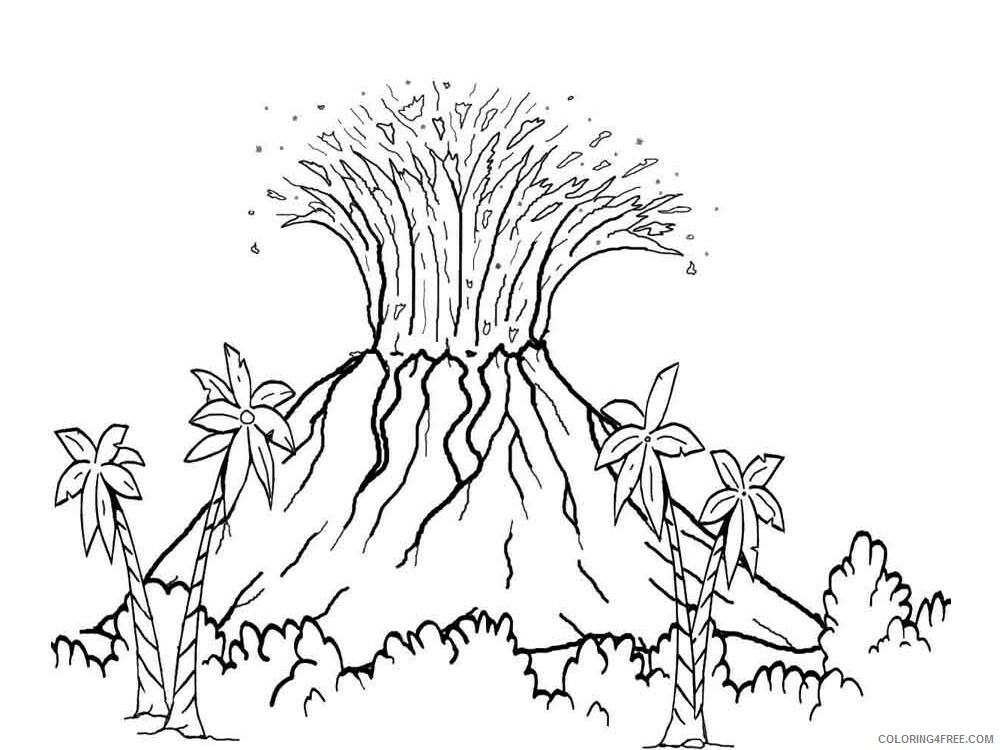 Volcano Coloring Pages Nature Volcano 8 Printable 2021 770 Coloring4free