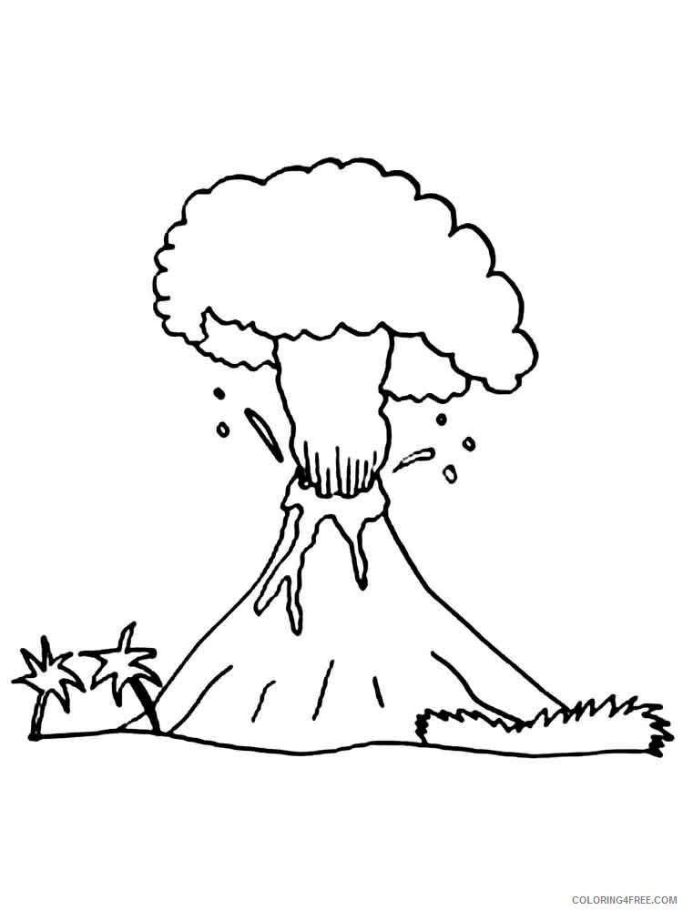 Volcano Coloring Pages Nature Volcano 9 Printable 2021 771 Coloring4free