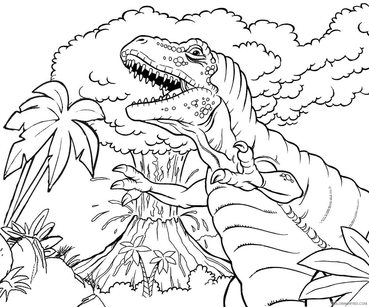 Volcano Coloring Pages Nature Volcano Prehistoric Printable 2021 774 Coloring4free