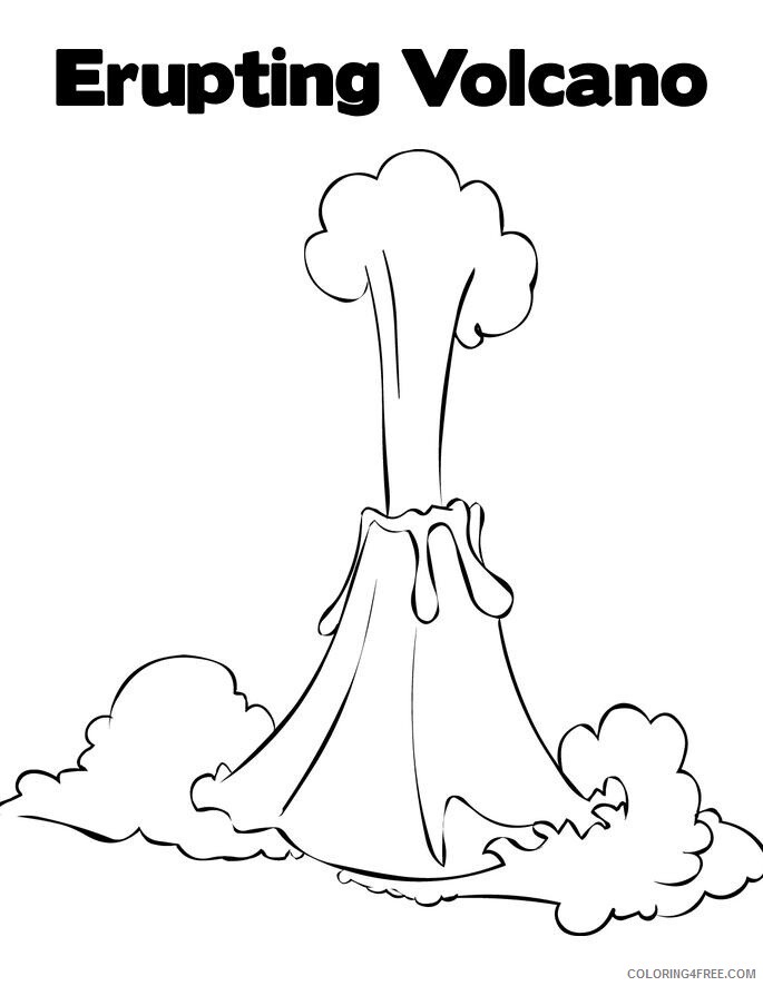Volcano Coloring Pages Nature Volcano Printable 2021 777 Coloring4free