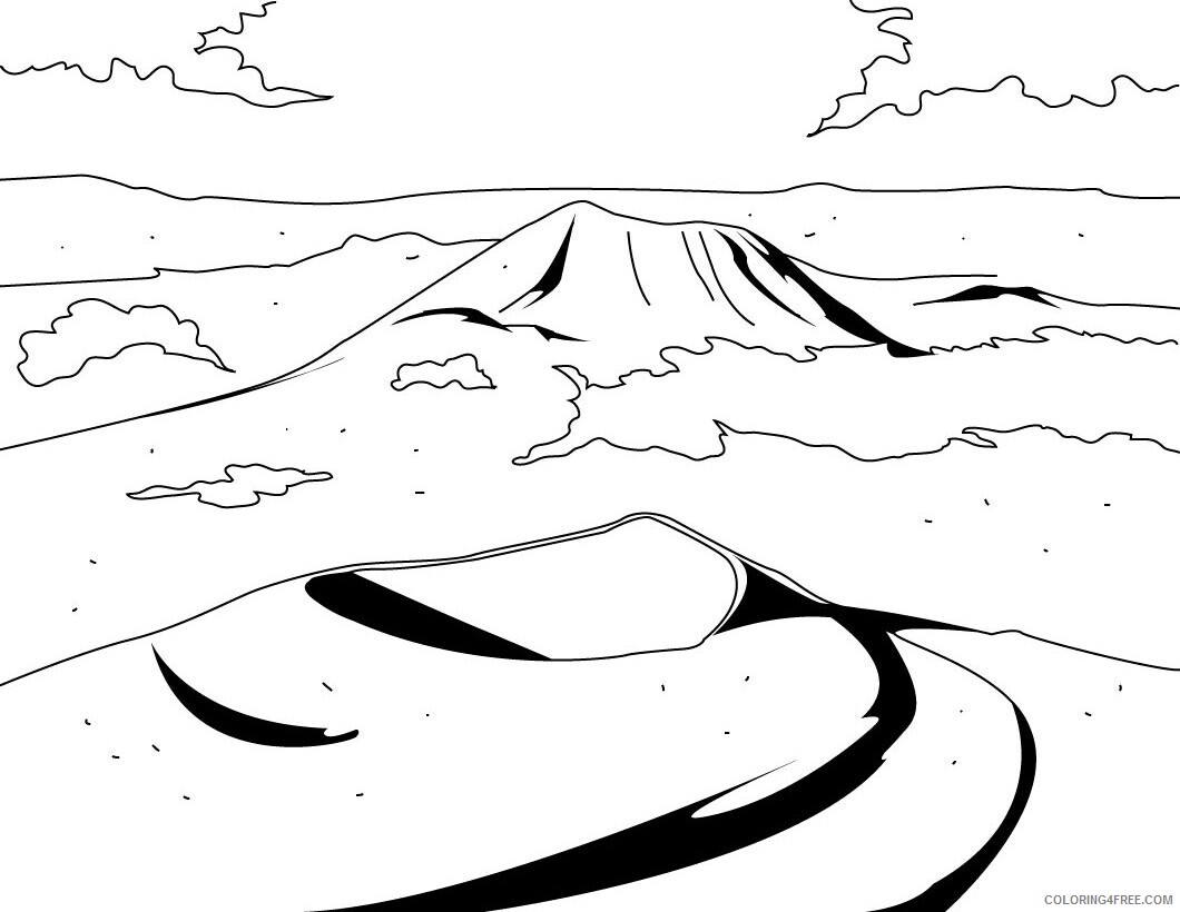 Volcano Coloring Pages Nature Volcano To Print Printable 2021 776 Coloring4free