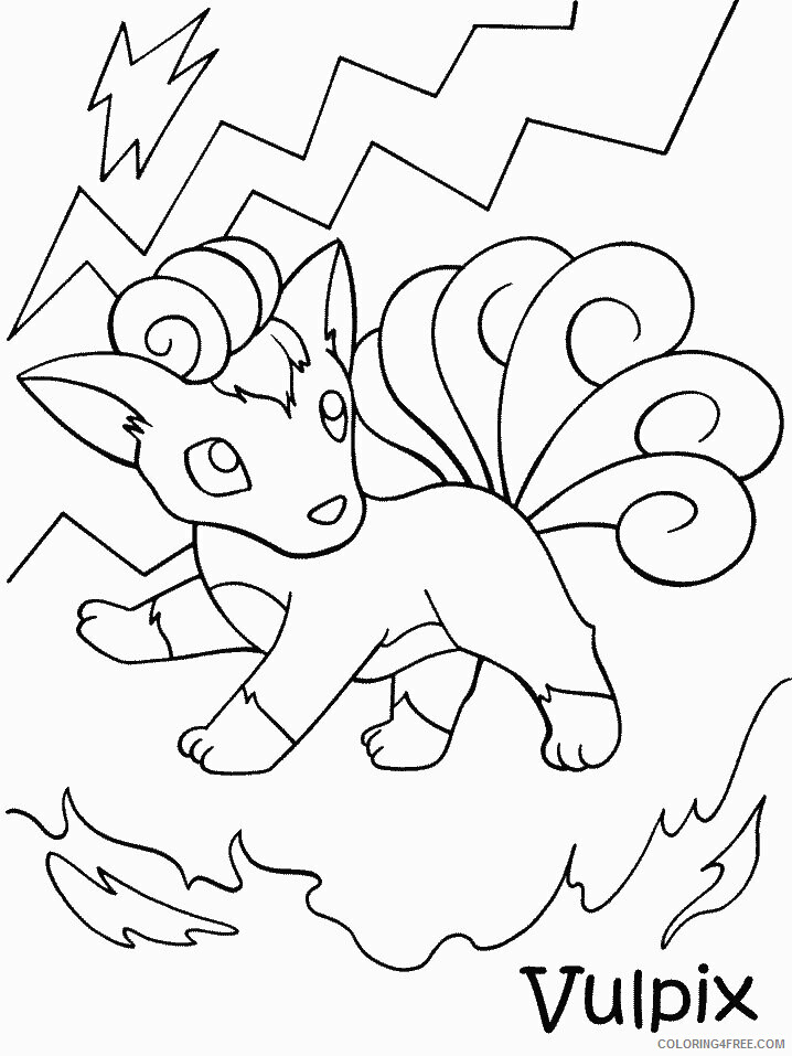 Vulpix Pokemon Characters Printable Coloring Pages 38 2 2021 103 Coloring4free