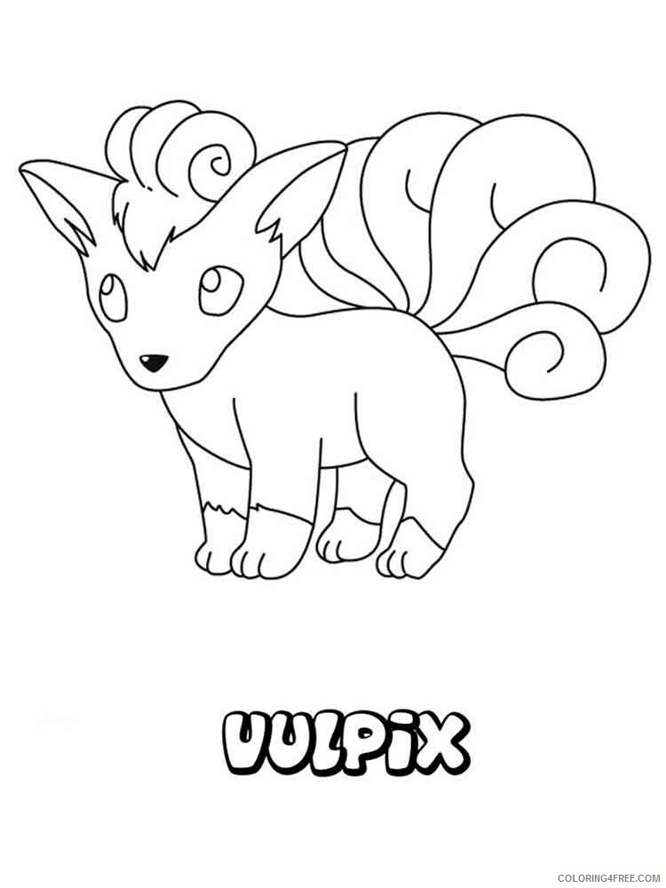 Vulpix Pokemon Characters Printable Coloring Pages vulpix 9 2021 104 Coloring4free