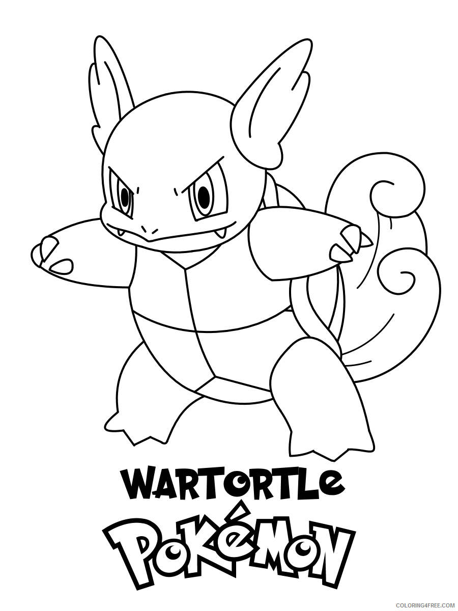 Wartortle Pokemon Characters Printable Coloring Pages Wartortle Pokemon 2021 107 Coloring4free