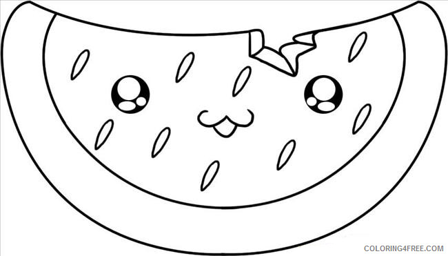 Watermelon Coloring Pages Fruits Food Watermelon Frees Printable 2021 445 Coloring4free