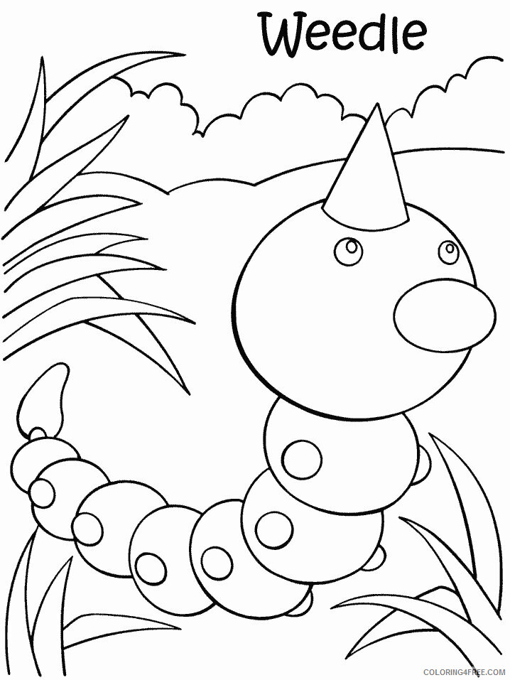 Weedle Pokemon Characters Printable Coloring Pages 36 2021 108 Coloring4free