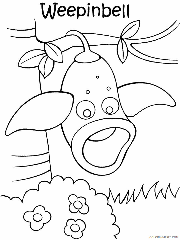 Weepinbell Pokemon Characters Printable Coloring Pages 40 2021 109 Coloring4free