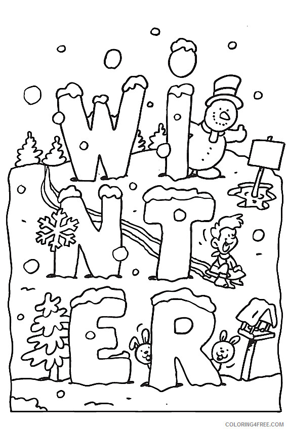 Winter Coloring Pages Nature Winter Activity Worksheet Printable 2021 828 Coloring4free