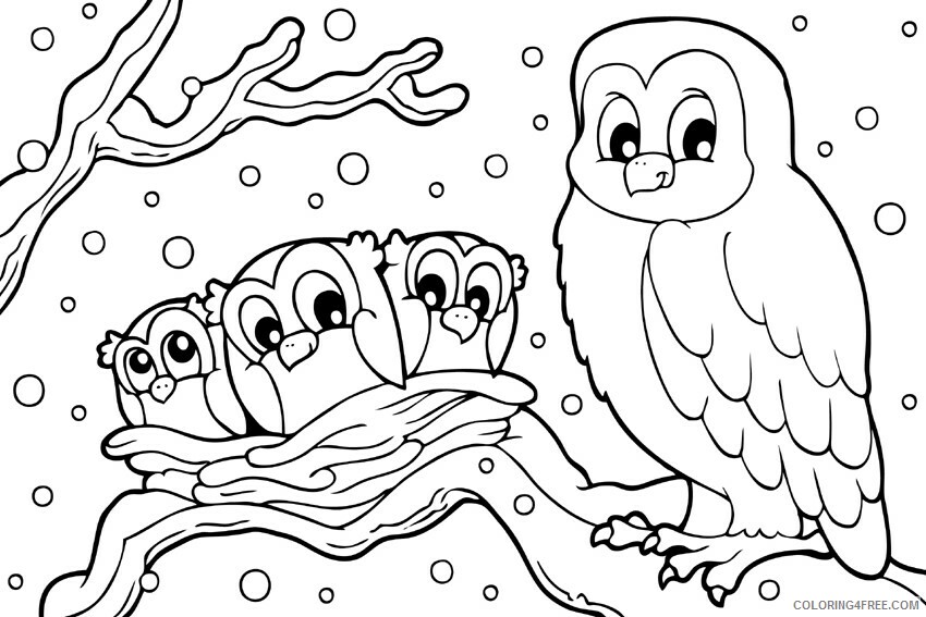 Winter Coloring Pages Nature Winter Animal Printable 2021 818 Coloring4free